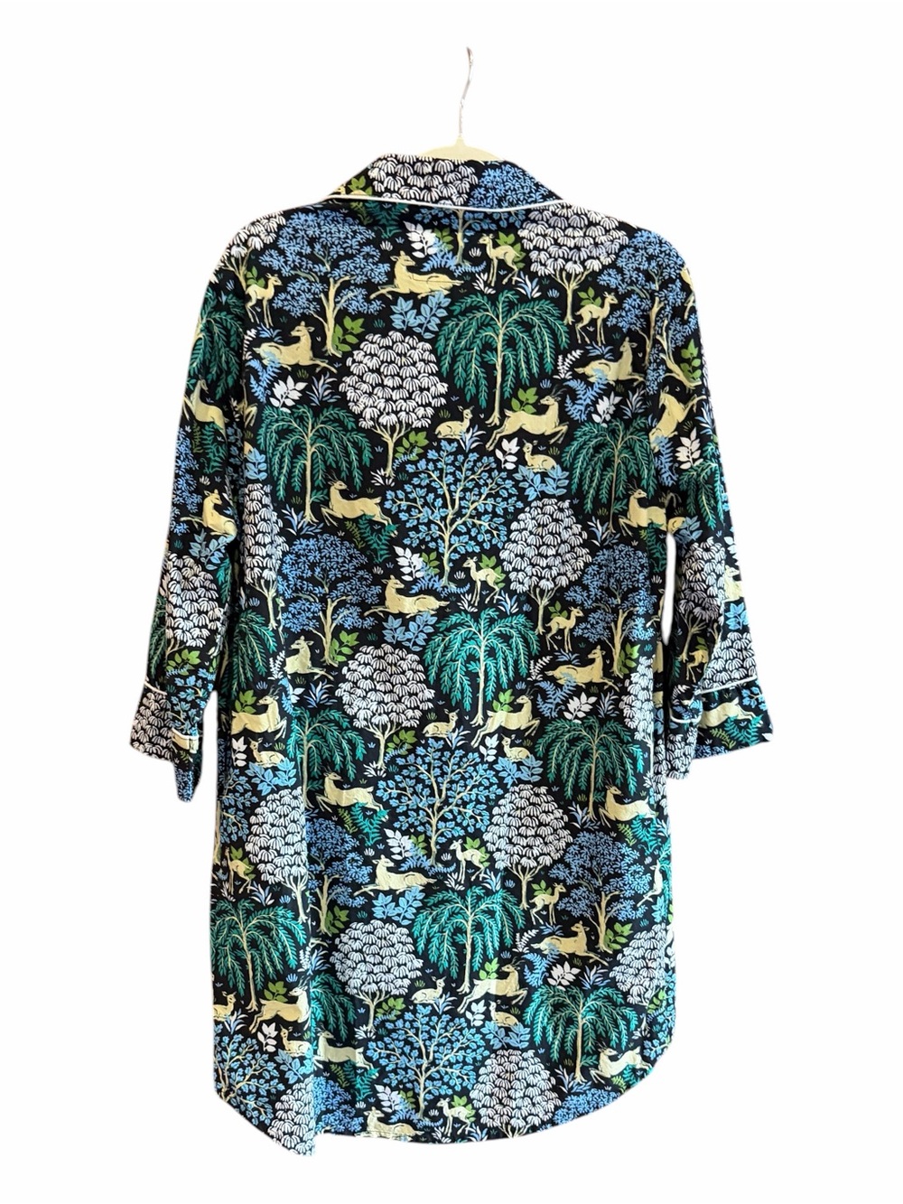 PRINTFRESH Sleep Shirt in Dashing Deer Organic Cotton Pajamas S - Picture 6 of 12